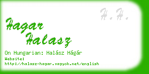 hagar halasz business card